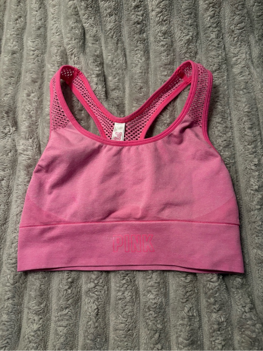 Victoria's Secret PINK Hot Pink Seamless Racerback Sports Bra